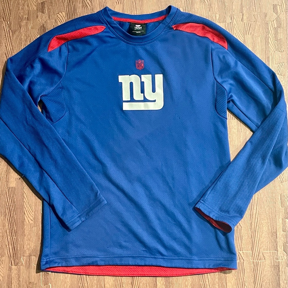 NFL Team Apparel NY Giants *Good Cond* Long Sleeve Shirt. Size Youth XL